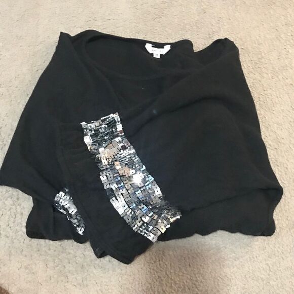 Studio Y size medium black knit pull over silver - Picture 10 of 15